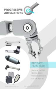 Product Catalogue Linear Actuators Control Boxes Mounting Brackets Electric Motors