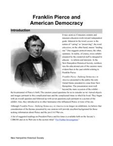 Introduction  Franklin Pierce and American Democracy  Introduction