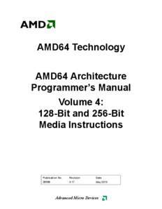 AMD x86-64 Architecture Programmer’s Manual, Volume 4, 128-Bit Media Instructions