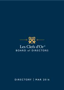 Les Clefs d’Or  ® BOARD of DIRECTORS