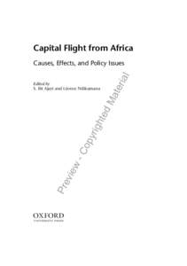 OUP CORRECTED PROOF – FINAL, , SPi  Capital Flight from Africa Pre
