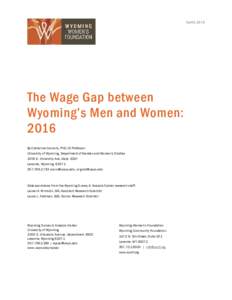 Economy / Sexism / Employment compensation / Equal pay for equal work / Wyoming / Breadwinner model