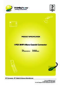 PRODUCT SPECIFICATION  I-PEX MHF4 Micro Coaxial Connector Plug P/N001R-81