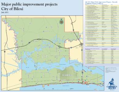 Major public improvement projects City of Biloxi July 2011 July 2011 Major Public Improvement Projects – Recently Completed, Ongoing or Planned