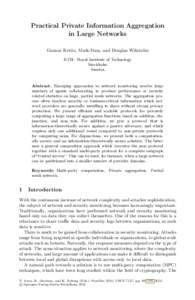 LNCSPractical Private Information Aggregation in Large Networks