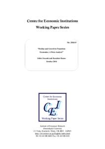 Center for Economic Institutions Working Paper Series No “Decline and Growth in Transition Economies: A Meta-Analysis”