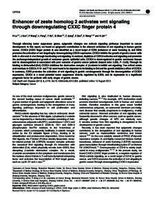 Enhancer of zeste homolog 2 activates wnt signaling through downregulating CXXC finger protein 4