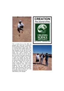 CREATION The Journal of the Vol. 14 No. 6 “On a recent trip to the USA we stopped near Tuba City in Arizona to