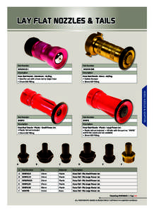 LAY FLAT NOZZLES & TAILS  Part Number Part Number WNJSN-008