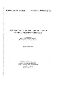 The X-11 Variant of the Census Method II Seasonal Adjustment Program (Technical Paper 15)