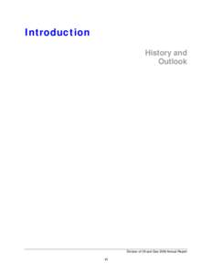 Introduction History and Outlook Division of Oil and Gas 2006 Annual Report