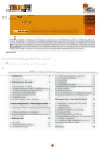 DECEMBERREPORT  “PRAISE”: Minimising In-Vehicle Distraction