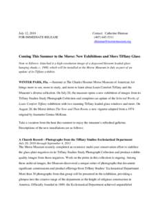 July 12, 2010 FOR IMMEDIATE RELEASE Contact: Catherine Hinman[removed]removed]