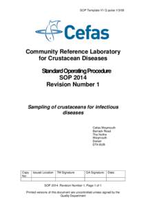 SOP Template V1 Q pulseCommunity Reference Laboratory for Crustacean Diseases Standard Operating Procedure SOP 2014