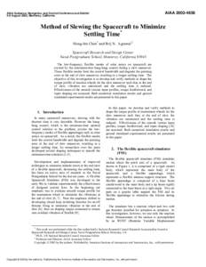Method of Slewing the Spacecraft to Minimize Settling Time