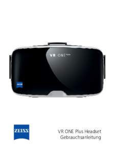 VR ONE Plus Headset Gebrauchsanleitung 1  Packungsinhalt