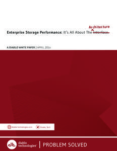 Ar chite ctur e Enterprise Storage Performance: It’s All About The Interface.