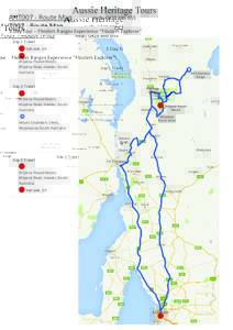 AHT007 - Route Map WT03AC Aussie Heritage Tours mob: 