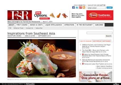 Southeast Asian Flavors Big Trend on Restaurant Menus - FSR magazine