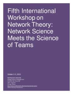 Microsoft Word - FINAL Network Science Meets the Science of the Teams Program)