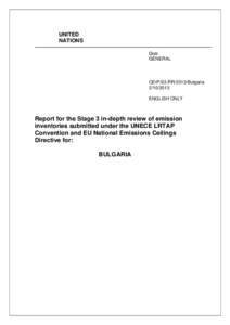UNITED NATIONS Distr. GENERAL  CEIP/S3.RR/2013/Bulgaria