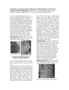 Morphometry of Martian Impact Crater Ejecta Deposits and their Implications