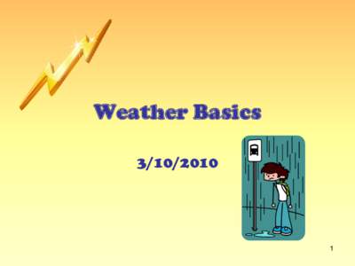 Weather Basics  Weather Basics