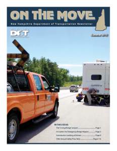 New Hampshire Department of Transportation Newsletter  Summer 2015 IN THIS ISSUE: The “Living Bridge” project......................................... Page 1