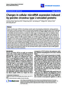 Changes in cellular microRNA expression induced by porcine circovirus type 2-encoded proteins