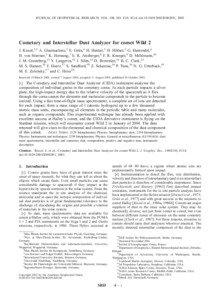JOURNAL OF GEOPHYSICAL RESEARCH, VOL. 108, NO. E10, 8114, doi:[removed]2003JE002091, 2003  Cometary and Interstellar Dust Analyzer for comet Wild 2