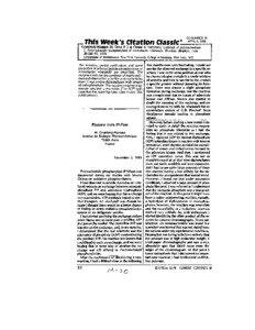 Grunberg-Manago M, Ortiz P J & Ochoa S Enzymatic synthesis of polynucleotides.
I. Polynucleotide phosphorylase of Azowbacter vineiandü. Biochim. Biophys. Acts
20:269-85, 1956.