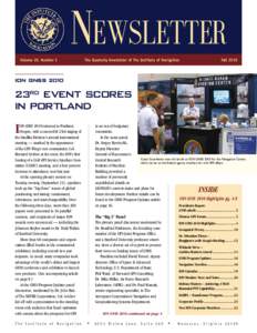 Newsletter Volume 20, Number 3  The Quarterly Newsletter of The Institute of Navigation