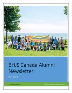 BHJS Canada Alumni Newsletter 2014 Issue 5 www.bhjscanada.com