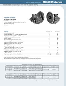 Twin Disc Marine Transmission  MG-5095 Series Maximum 597 kW (800 hp) @ 2300 RPM (PLEASURE CRAFT)