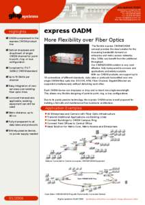 express OADM - More Flexibiliy over Fiber Optics