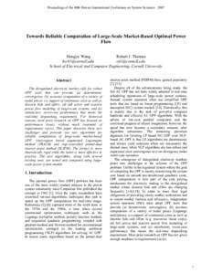 Towards Reliable Computation of Large-Scale Market-Based Optimal Power Flow