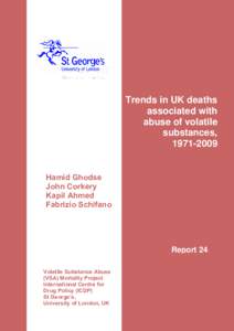 Trends in UK deaths associated with abuse of volatile substances, 