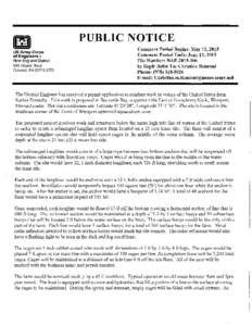 PUBLIC NOTICE US Army Corps of Engineers® New England District 696 Virginia Road Concord, MA