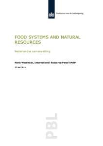 Samenvatting Food Systems and Natural Resources