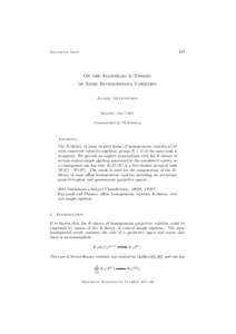 167  Documenta Math. On the Algebraic K -Theory of Some Homogeneous Varieties