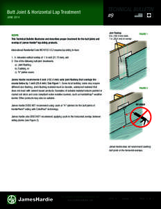 Butt Joint & Horizontal Lap Treatment JUNE 2014 SCOPE: This Technical Bulletin illustrates and describes proper treatment for the butt joints and overlap of James Hardie® lap siding products.