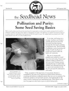 Seedhead News - No. 82, Fall Equinox 2003