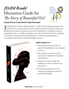JDAM Reads! Discussion Guide for The Story of Beautiful Girl by Rachel Simon, Sandra Block & Shelly Christensen  Jewish