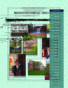 Official publication of Mississippi Music Teachers Association Affiliated with Music Teachers National Association Winter 2010 p1  Mississippi Music Teacher