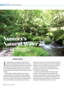 Feature  LIVING WITH WATER Suntory’s Natural Water
