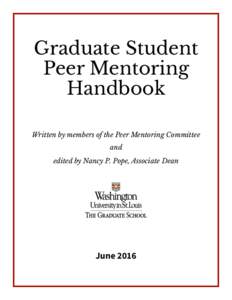 Graduate Peer Mentoring Handbook