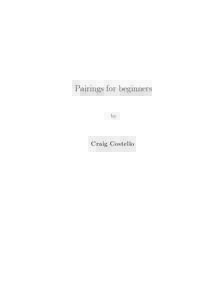 Pairings for beginners by Craig Costello  Contents