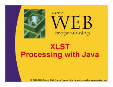 core programming XLST Processing with Java
