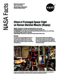 Gravitation / Scientific research on the International Space Station / Space science / NASA / Triceps surae muscle / Weightlessness / Muscle / Soleus muscle / Space exploration / Spaceflight / Human spaceflight / International Space Station