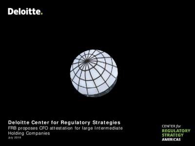 HeadlineCenter Verdana Deloitte forBold Regulatory Strategies